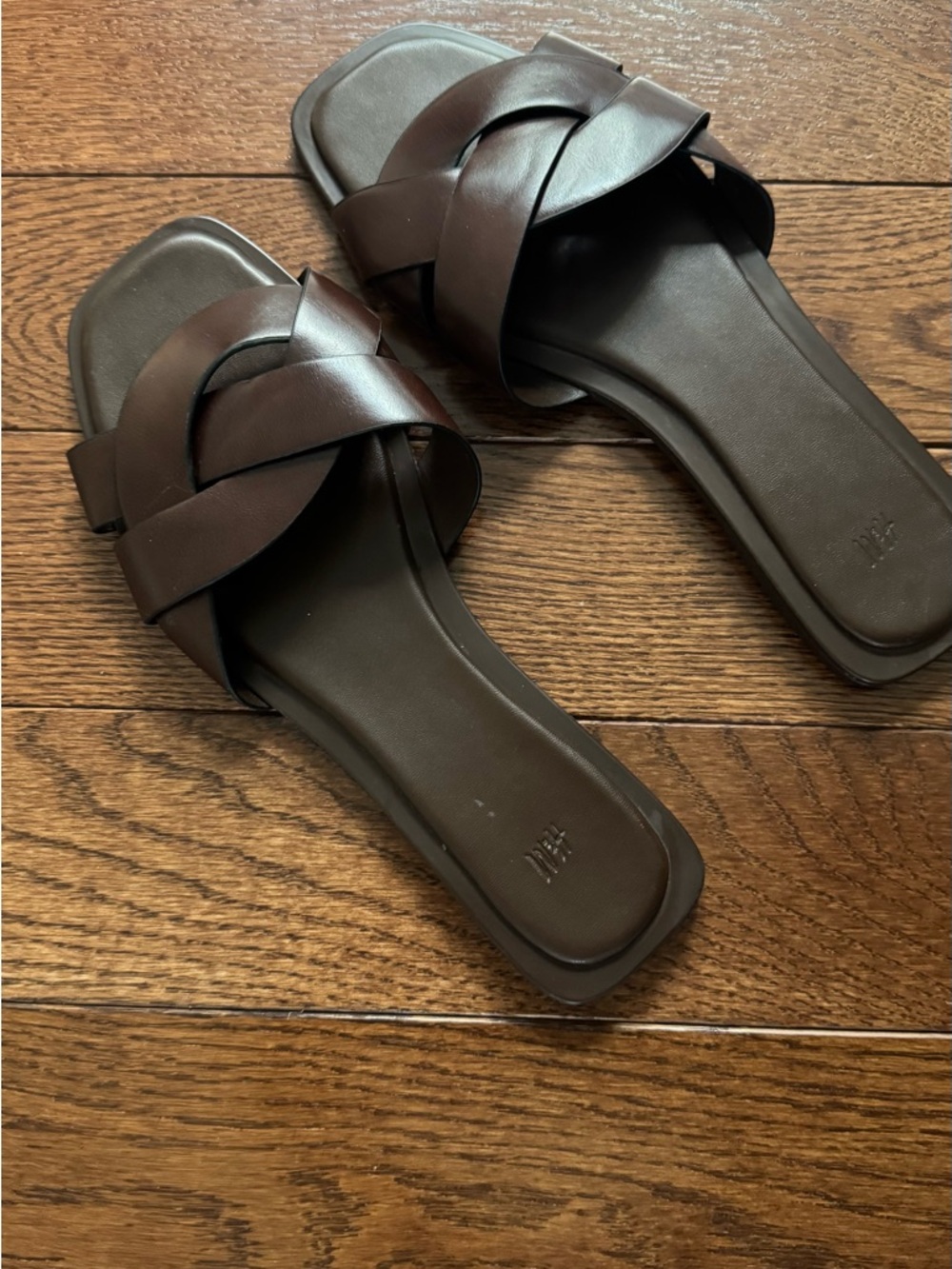 H&M Dark Brown Braided Slide Mules - Picture 4 of 5